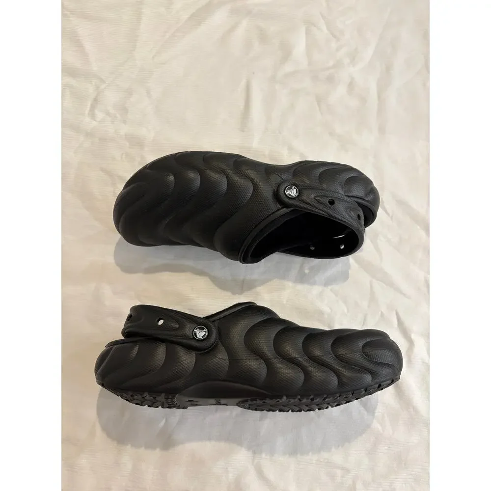 Crocs Classic Fleece Lined Overpuff Slip On Clogs Shoes Black Mens 12